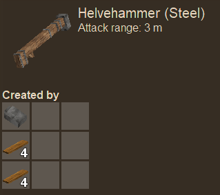 Helvehammer (Steel) Recipe