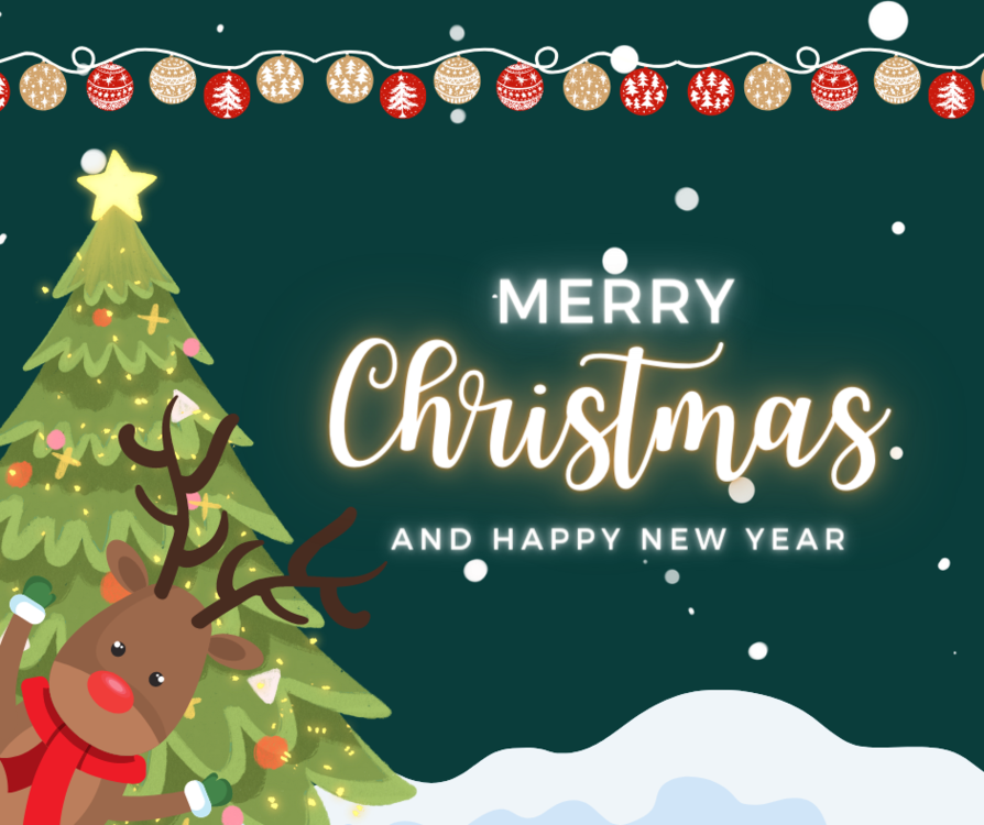 Green White Cute Playful Merry Christmas Facebook Post.png